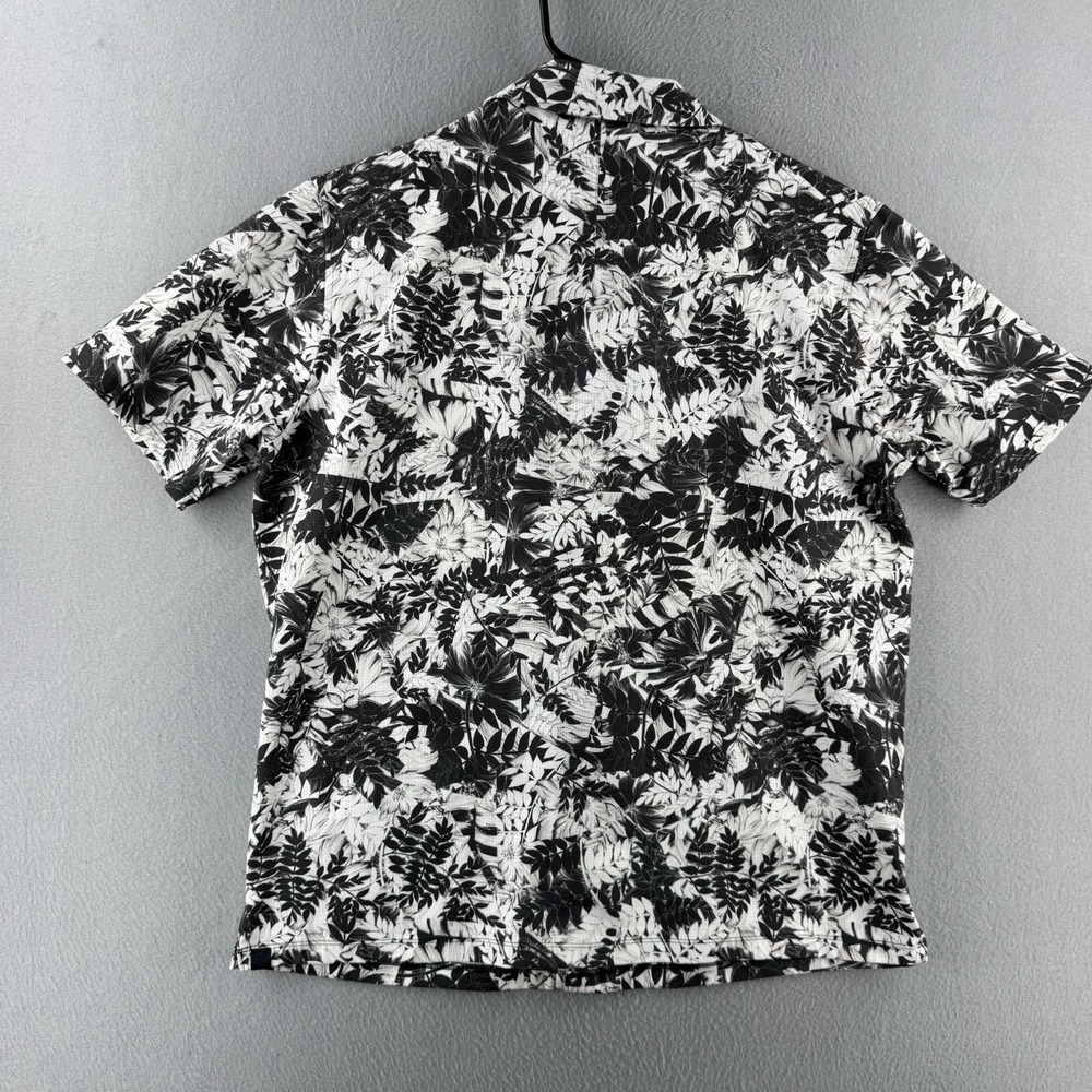 Lululemon Shirt Mens Large Black Floral Hawaiian Perforated Airing Easy - Picture 5 of 11